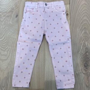 Zara - Pink Polka Dot Jeans - Size 2-3 Year